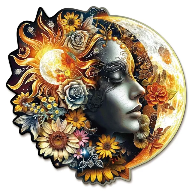 kaayee-wooden-puzzle-moon-goddess-holzpuzzle-m-sonne-mond image 1