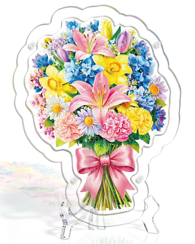 kaayee-suncatcher-puzzle-pink-lily-daffodil-acryl-sonnenf-nger-rosa image 1
