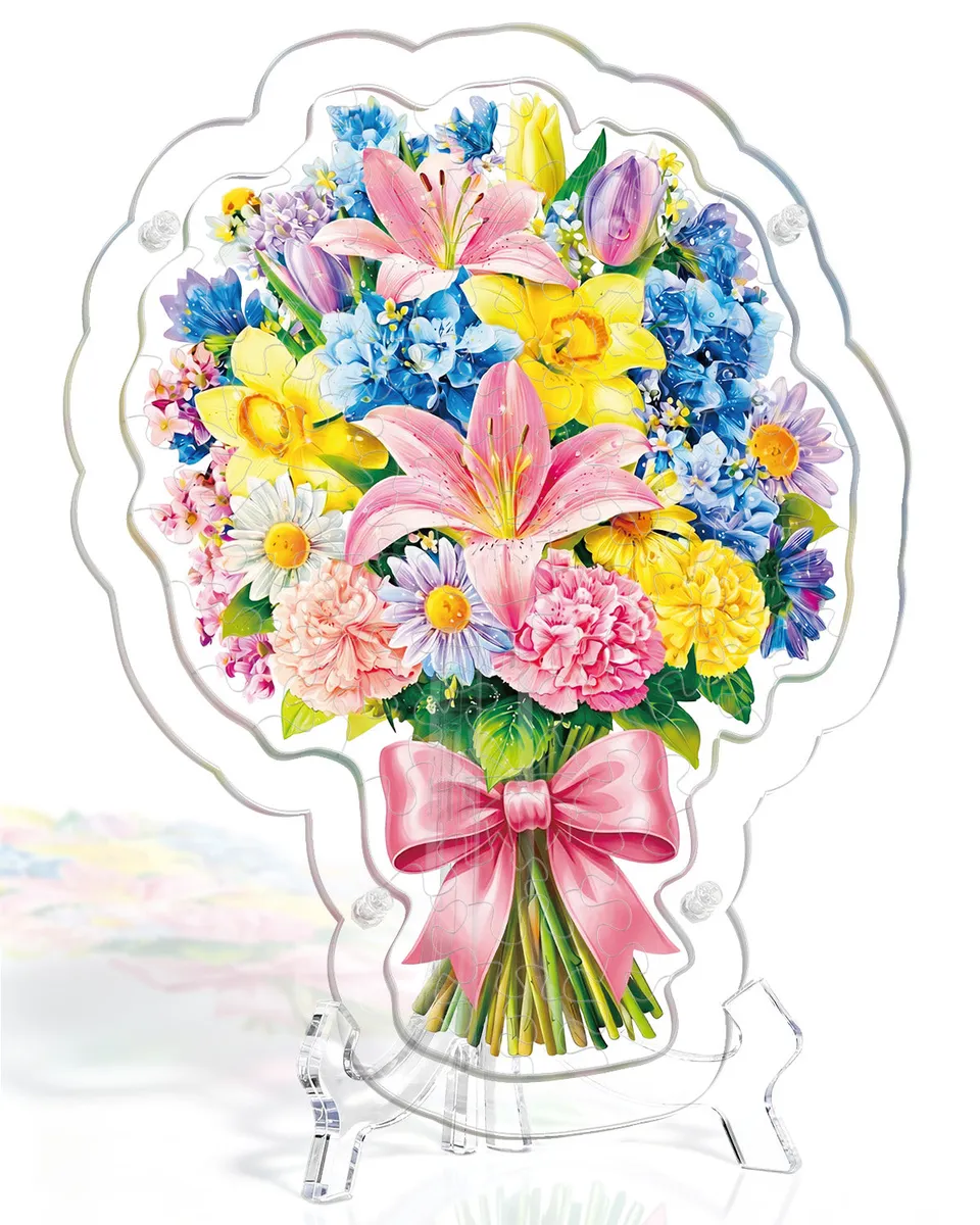 kaayee-suncatcher-puzzle-pink-lily-daffodil-acryl-sonnenf-nger-rosa image 1