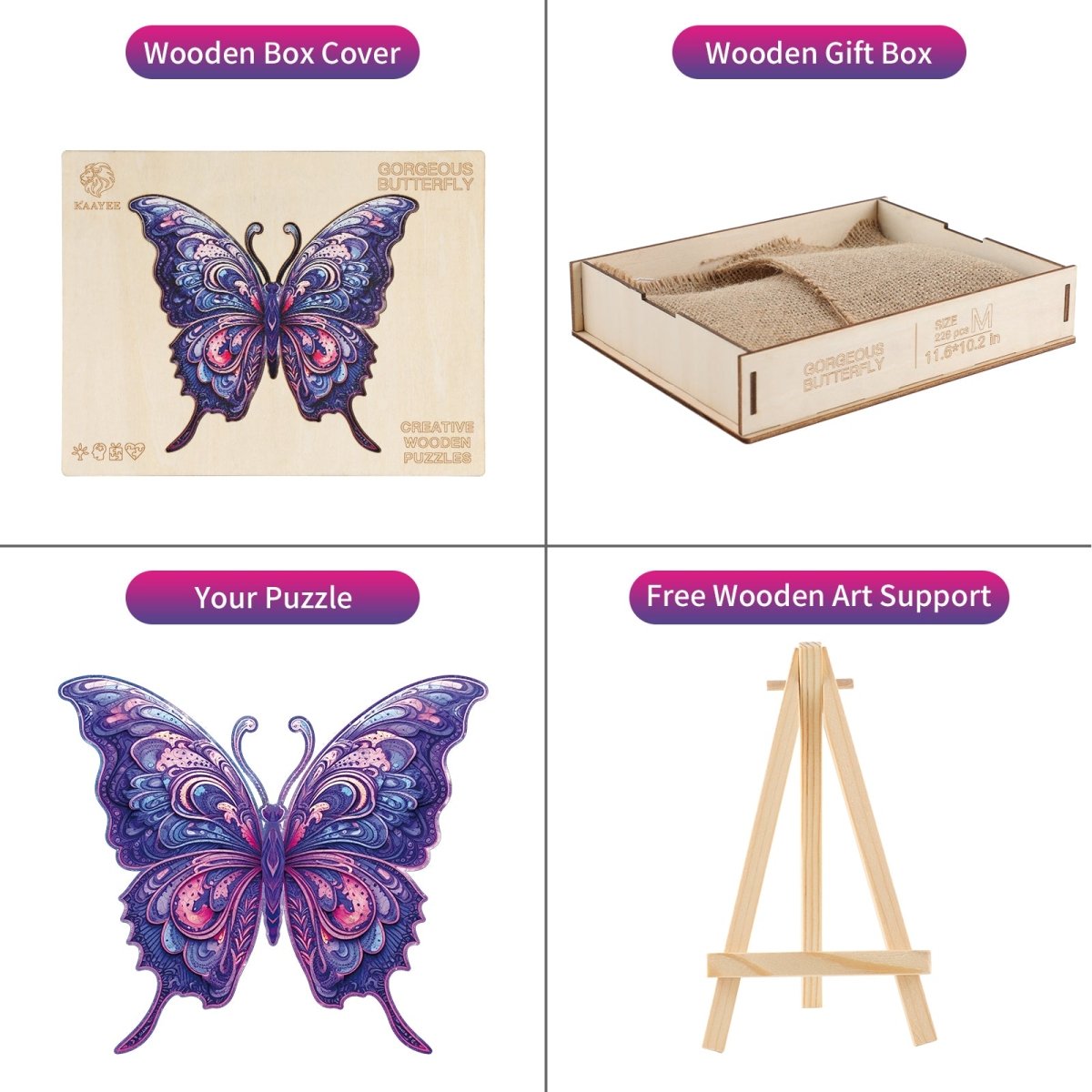 kaayee-gorgeous-butterfly-holzpuzzle-medium-schmetterling image 3