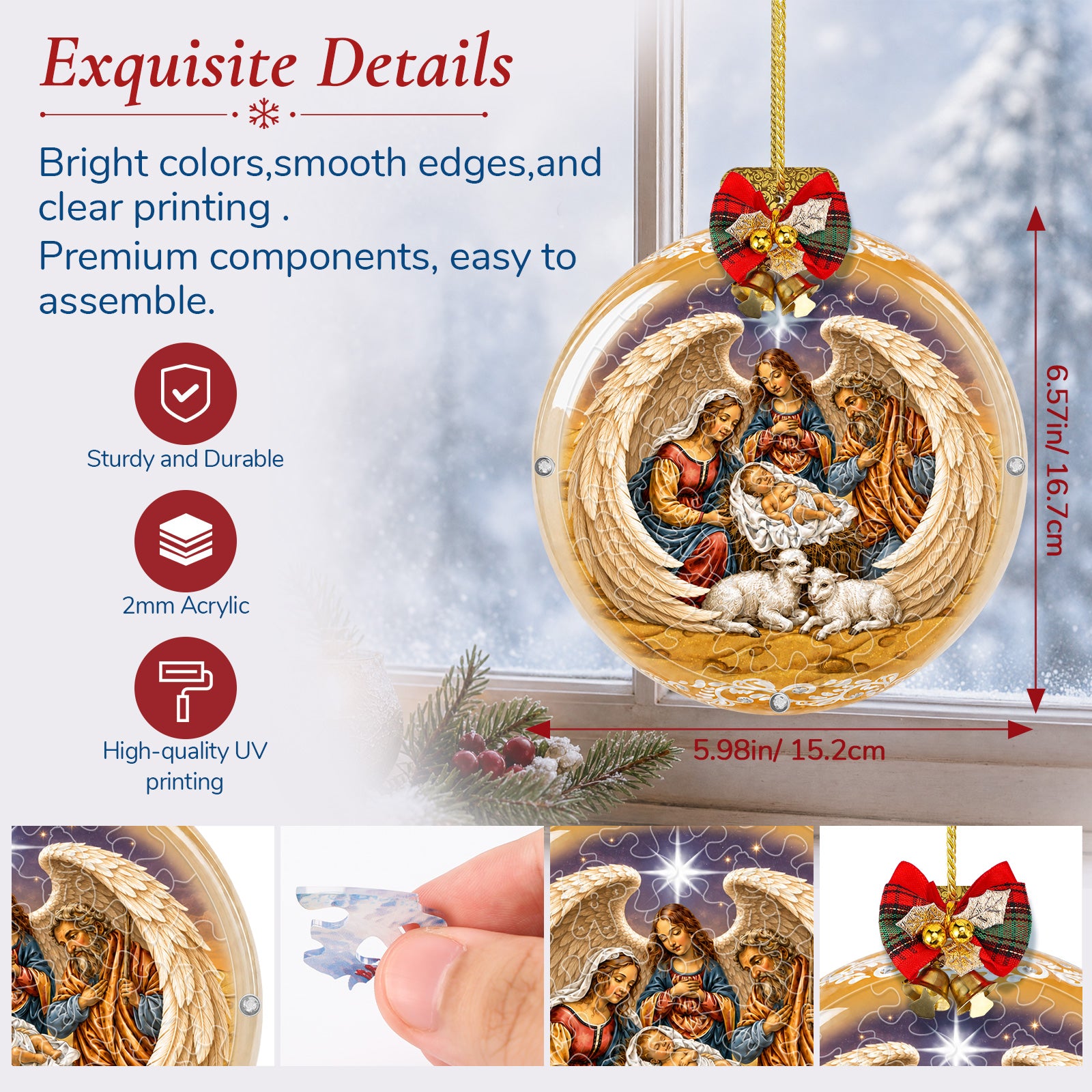 kaayee-suncatcher-puzzle-holy-night-blessing-light-suncatcher-mini-15cm image 6