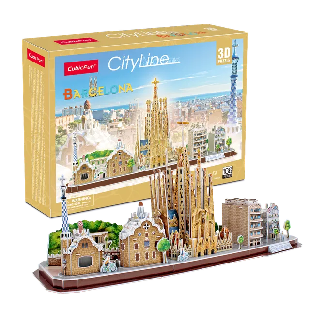 cubicfun-city-line-mc256h-barcelona-3d-puzzle-sehensw-rdigkeit image 1