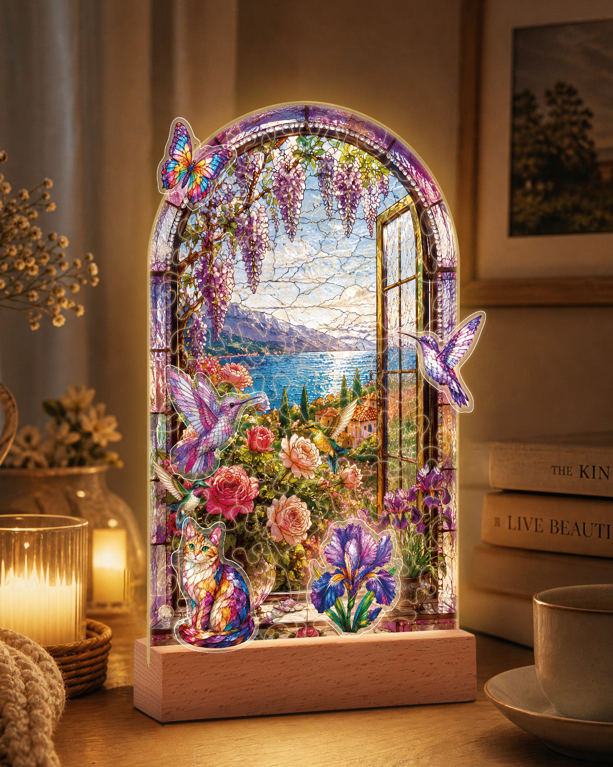 kaayee-night-light-arch-window-nachtlicht-violet-garden-retreat image 2