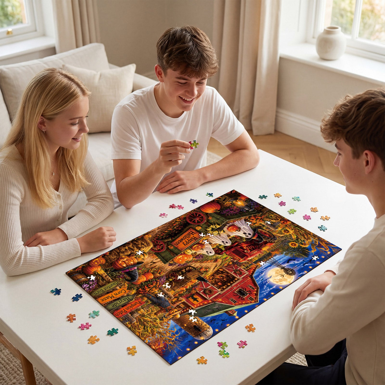 kaayee-haunted-harvest-moon-1000-teile-kartonpuzzle-eco-white-board image 4