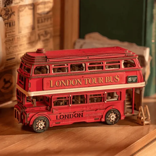magicholz-3d-puzzle-london-tour-bus-holzbausatz-255-teile image 1
