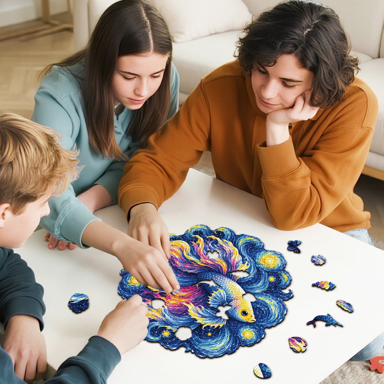 kaayee-wooden-puzzle-starlit-dream-fish-holzpuzzle-medium image 7