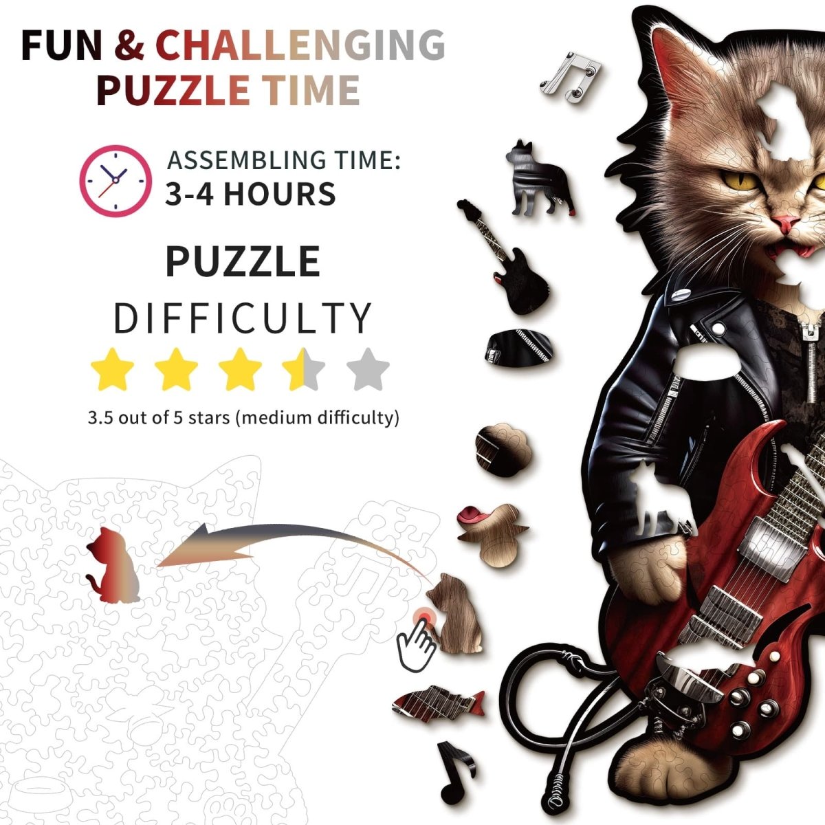 kaayee-wooden-puzzle-rock-cat-holzpuzzle-medium image 4