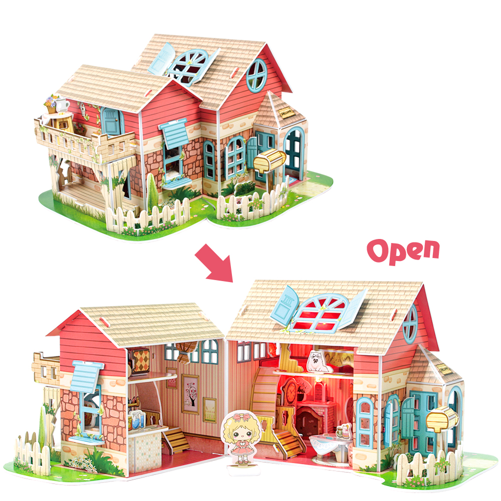 cubicfun-dollhouse-sweet-villa-p615h-3d-puzzle-puppenhaus image 3