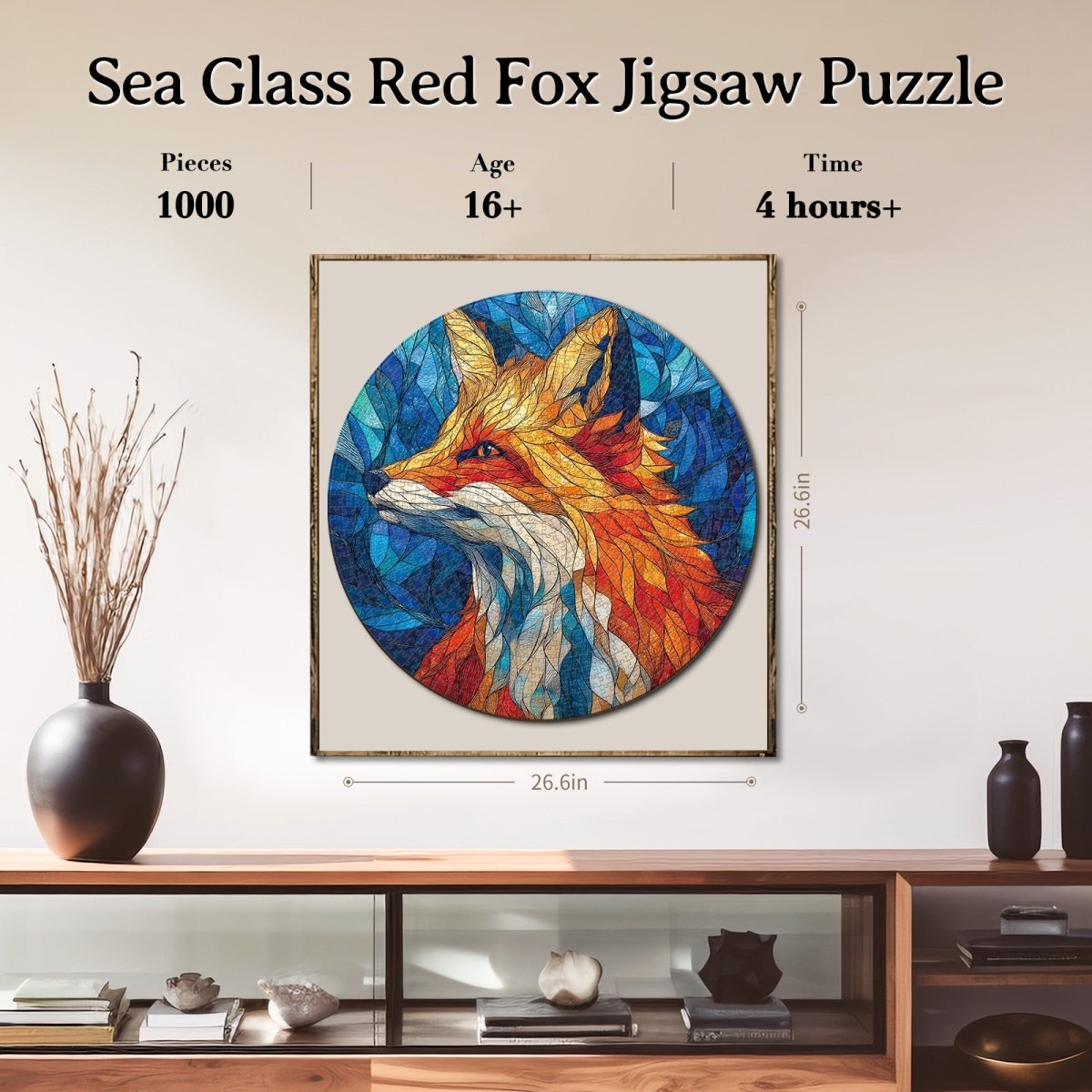 kaayee-sea-glass-red-fox-puzzle-1000-teile-eco-white-board-fuchs image 6