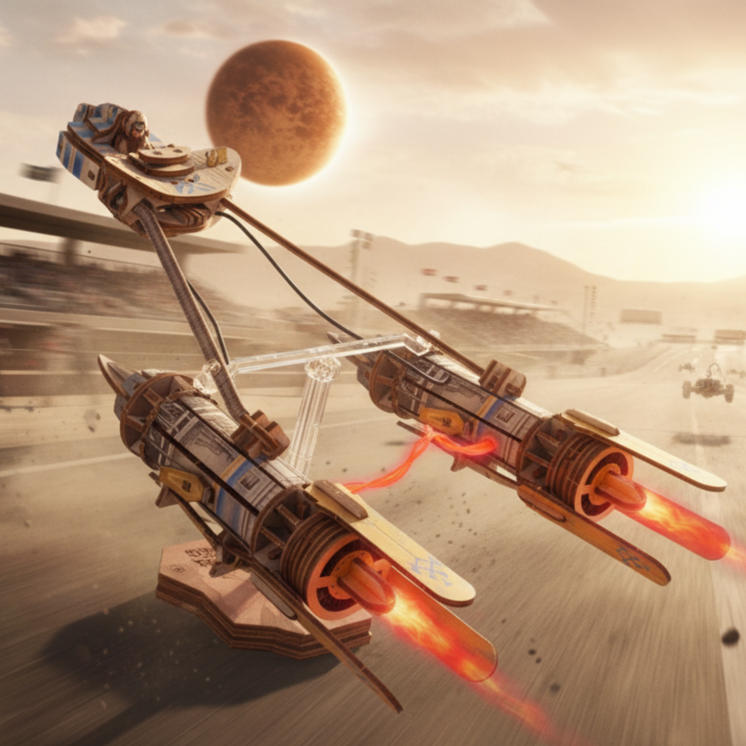 magicholz-mechanischer-bausatz-star-wars-podracer-led-modell image 1