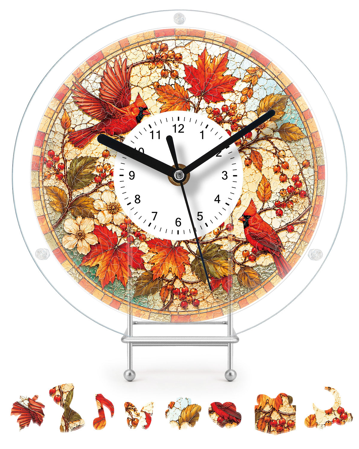kaayee-clock-kit-autumn-cardinal-puzzle-uhr-regular-herbst image 1