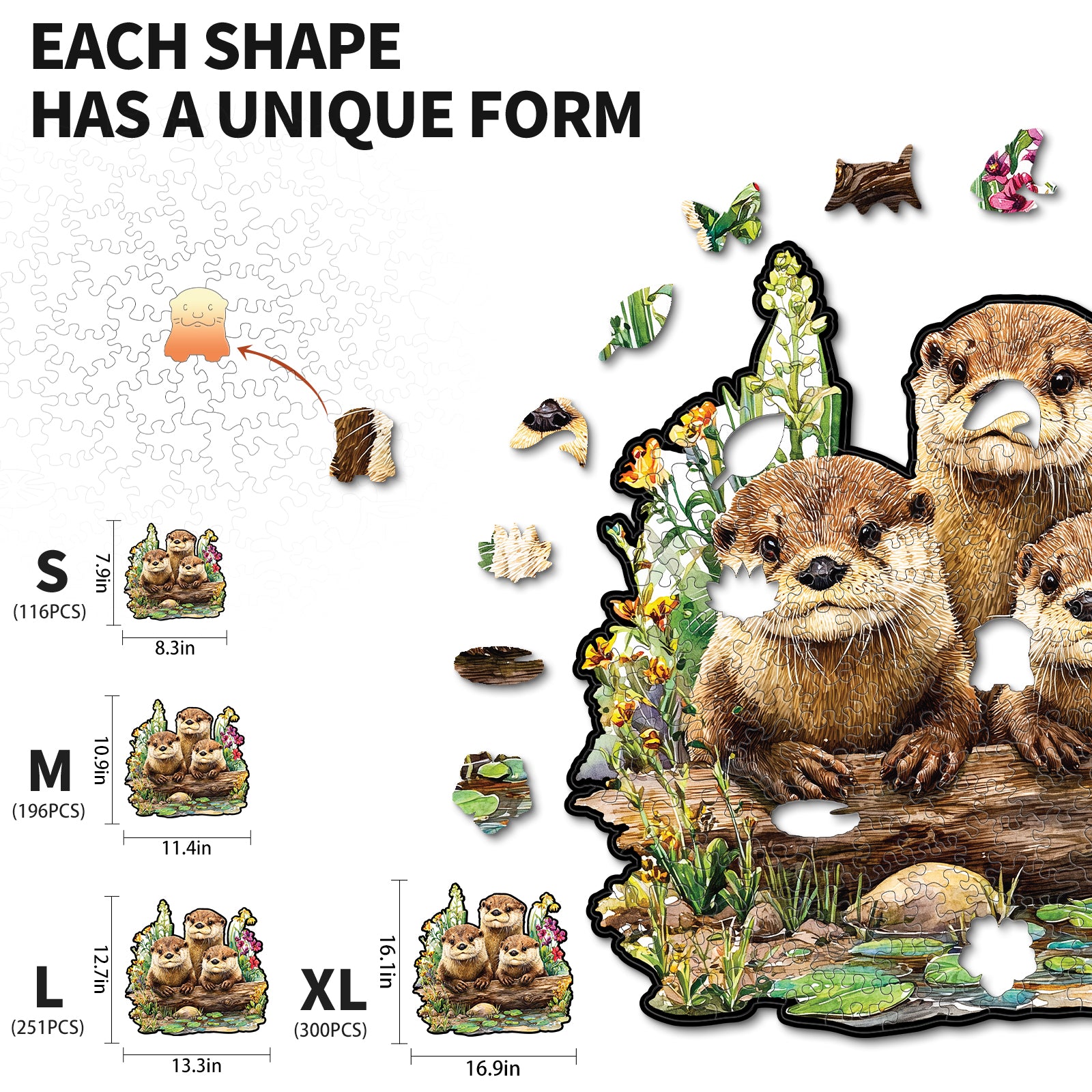 kaayee-wooden-puzzle-otter-friends-holzpuzzle-medium image 3