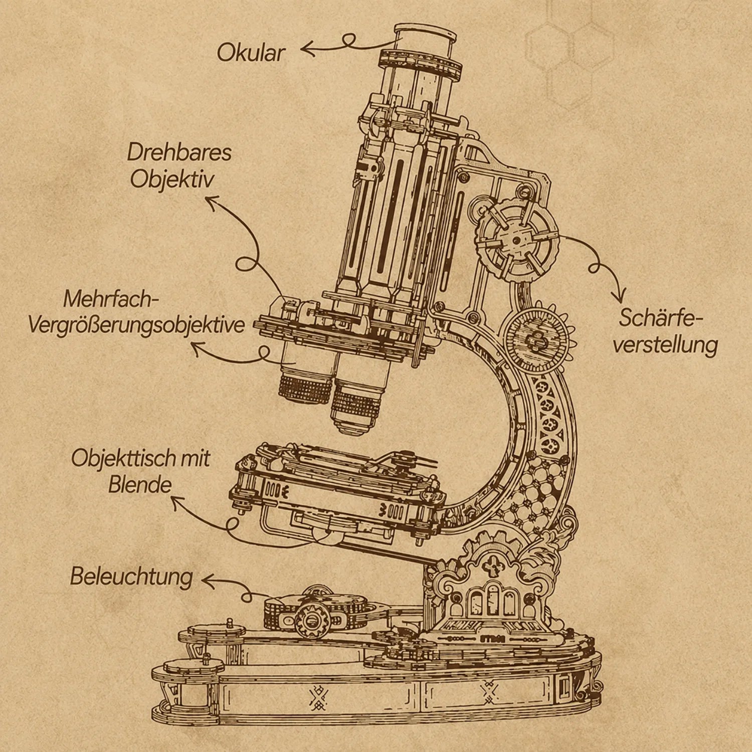 magicholz-mechanischer-bausatz-mikroskop-holzmodell-retro image 4