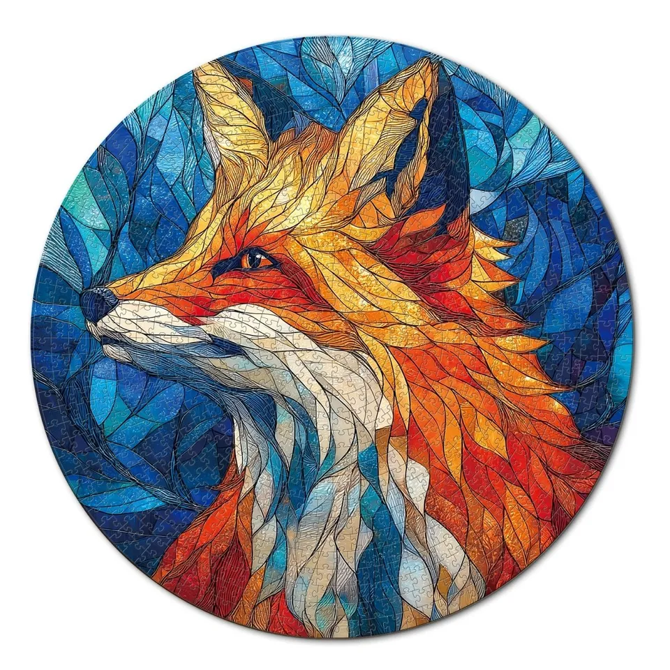 kaayee-sea-glass-red-fox-puzzle-1000-teile-eco-white-board-fuchs image 1