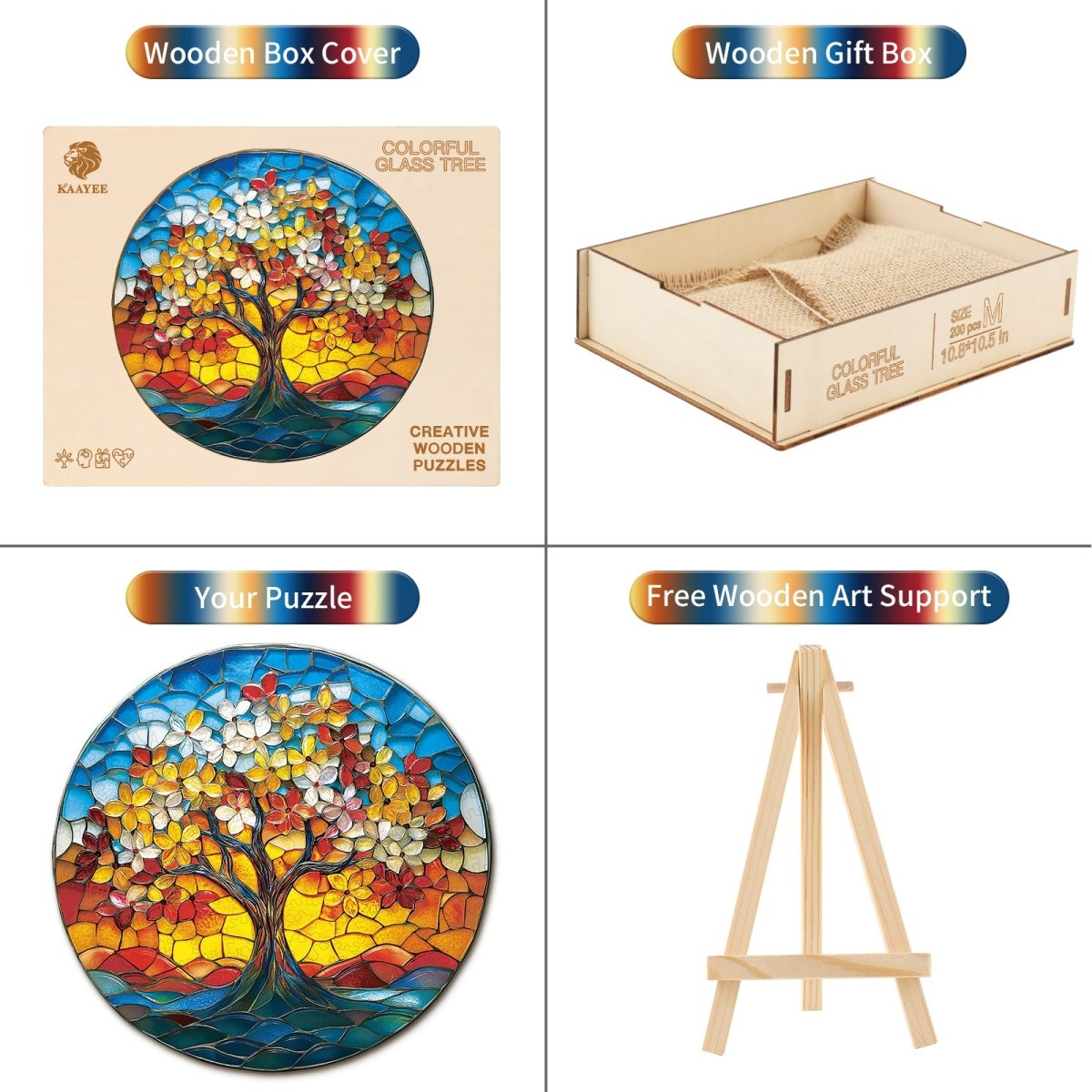 kaayee-wooden-puzzle-colorful-glass-tree-holzpuzzle-medium image 5