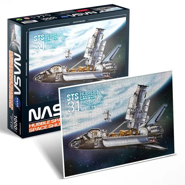 cubic-fun-nasa-2d-puzzle-ds1030h-hubble-teleskop-space-shuttle image 1