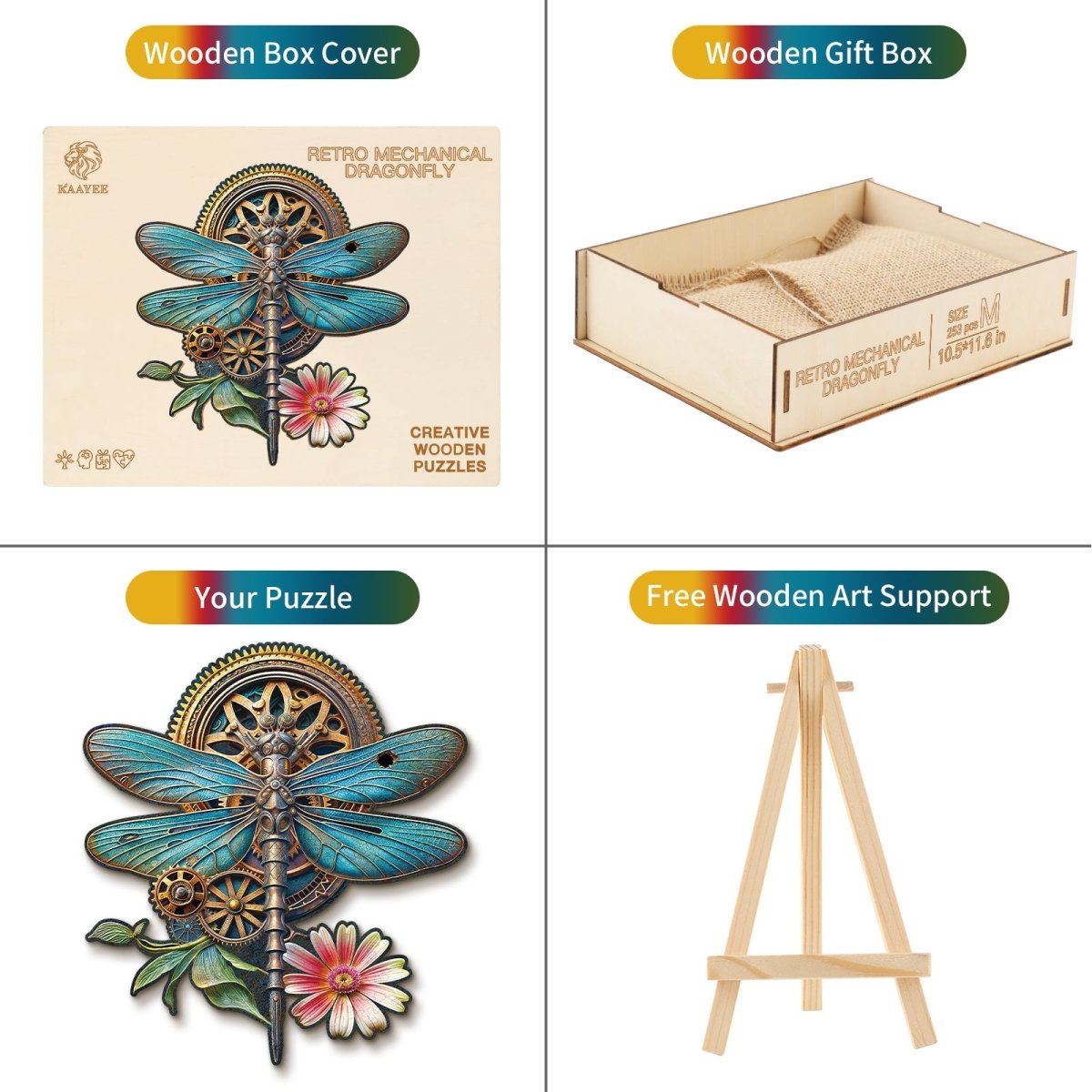 kaayee-wooden-puzzle-libelle-holzpuzzle-medium-steampunk image 3