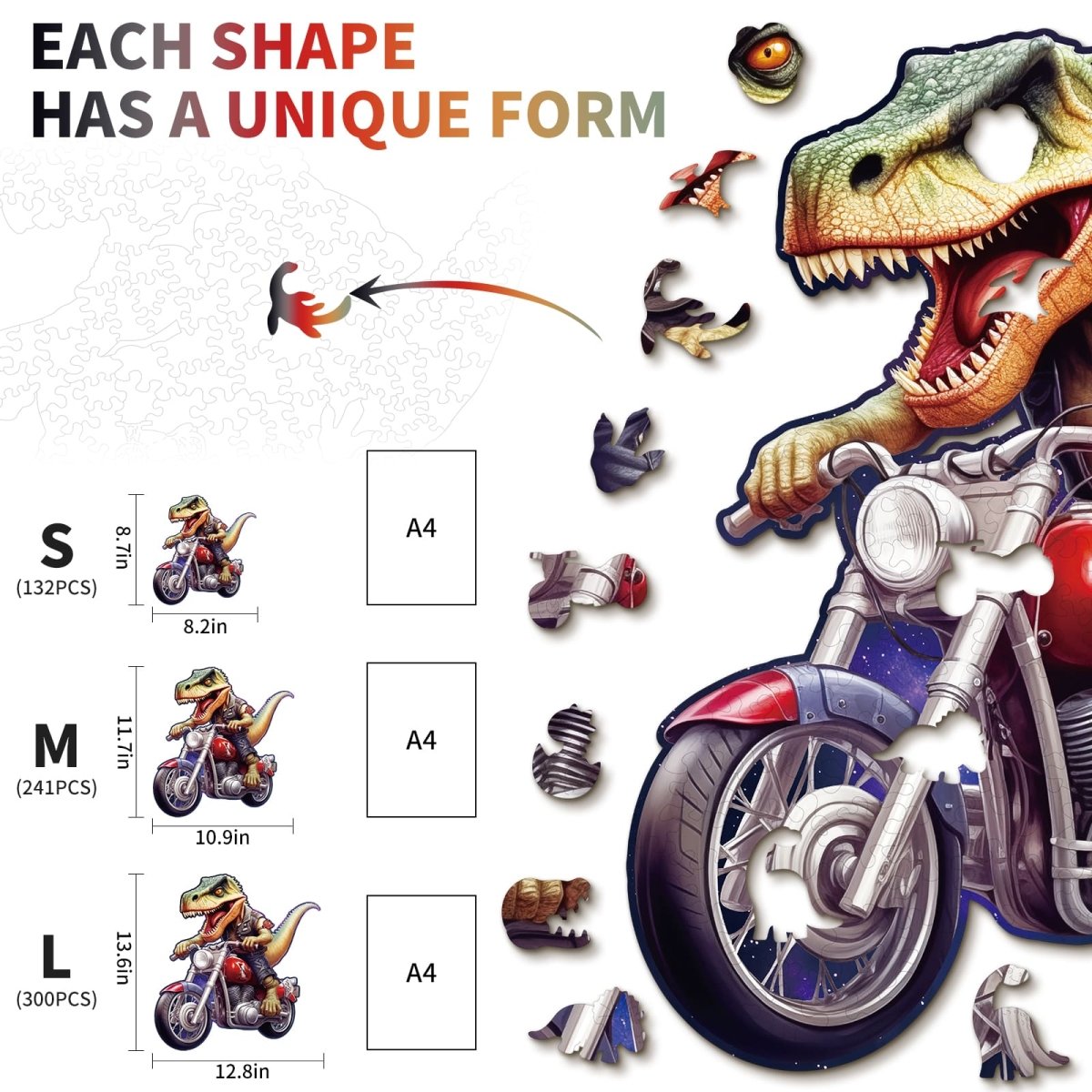 kaayee-wooden-puzzle-raptor-riders-holzpuzzle-medium image 3