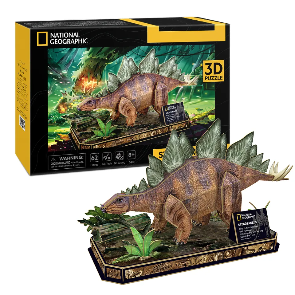cubic-fun-dino-puzzle-ds1054h-stegosaurus-3d-puzzle-dino image 1