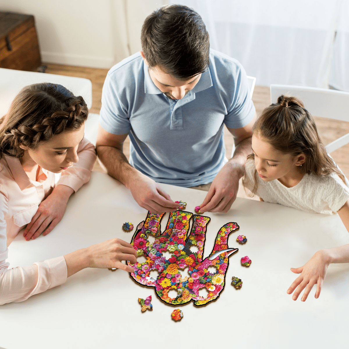 kaayee-flower-elephant-holzpuzzle-medium-mit-blumenmotiv image 7