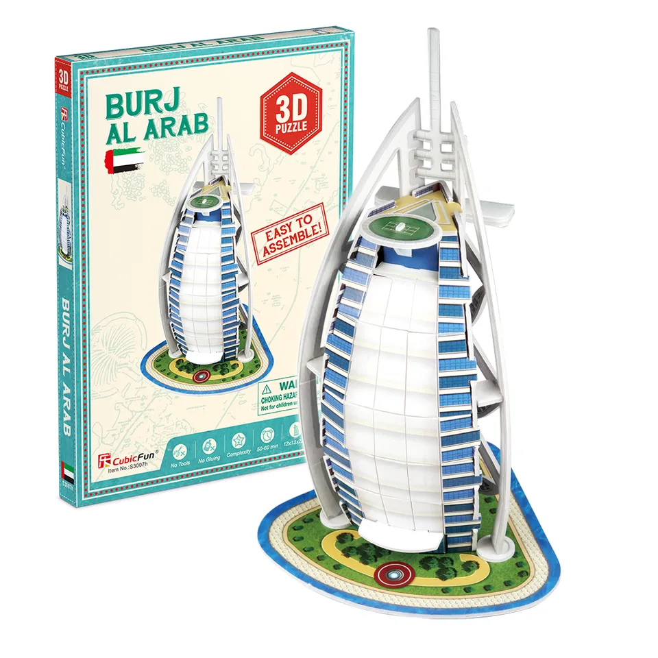 cubicfun-architecture-entry-s3007h-burj-al-arab-3d-puzzle-hotel image 1