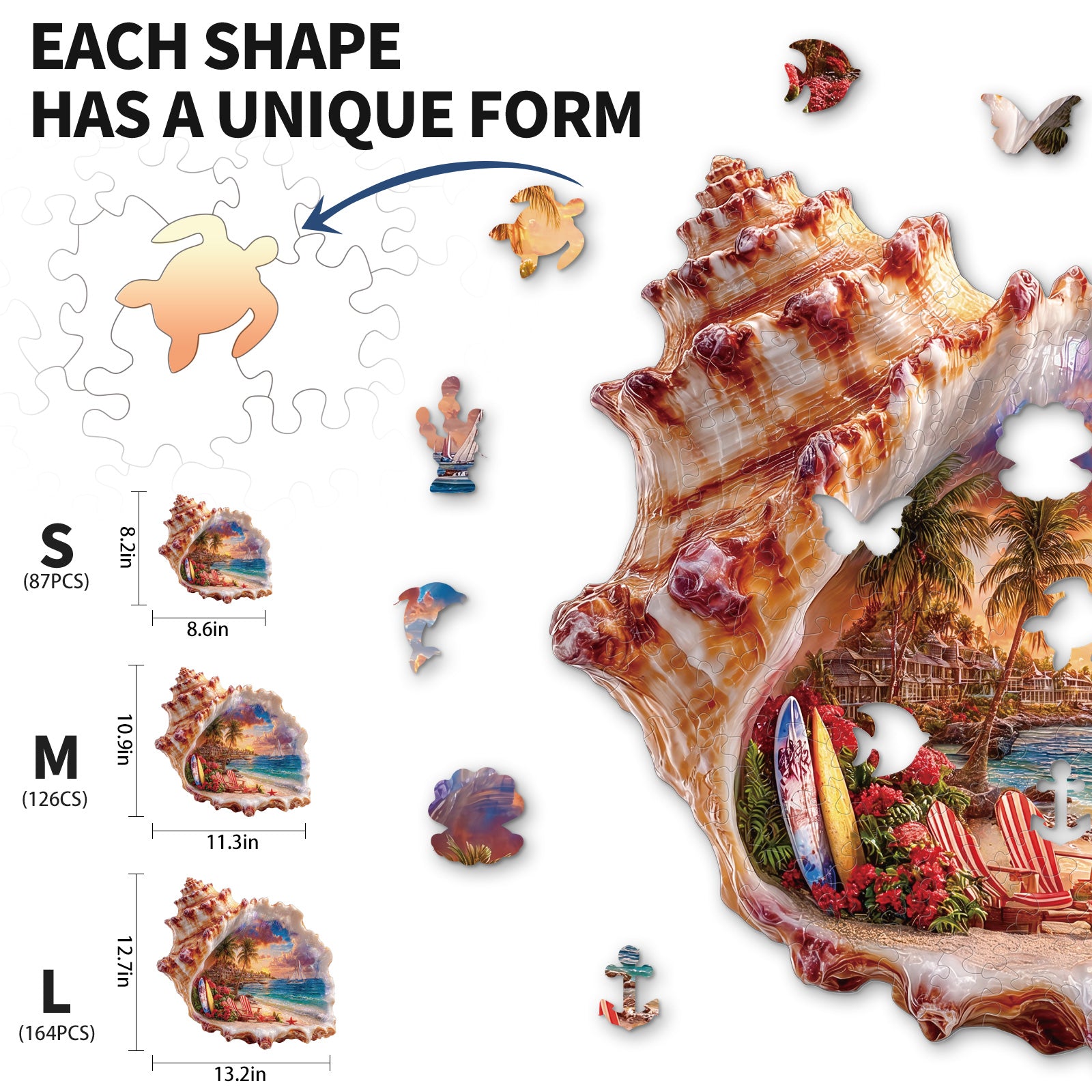 kaayee-wooden-shell-coast-dream-holzpuzzle-medium image 3