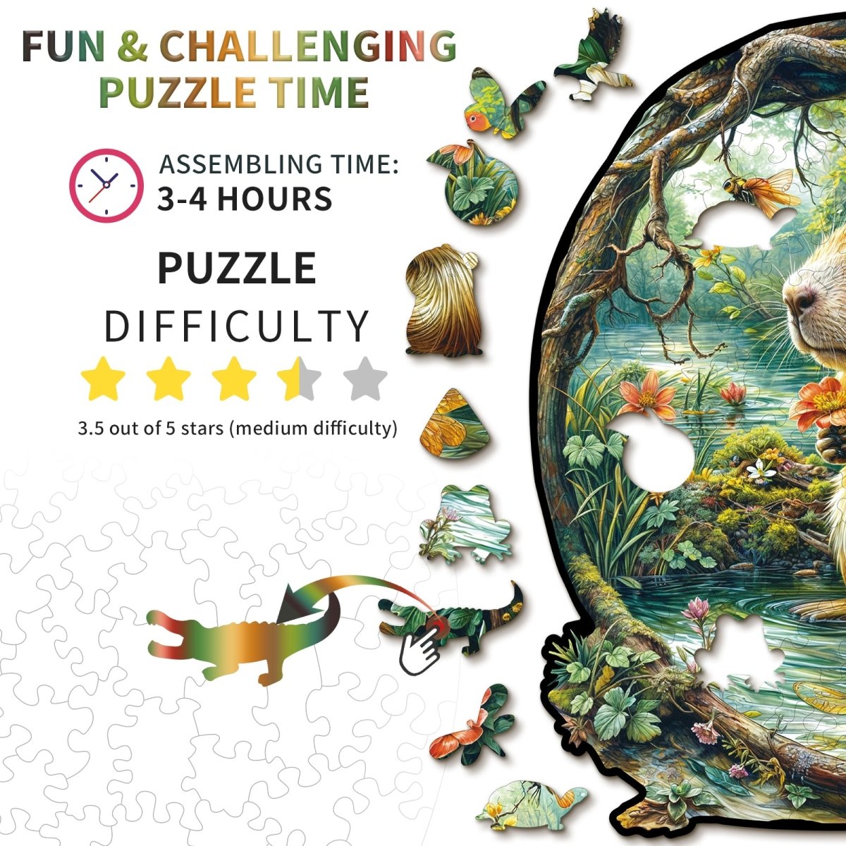 kaayee-wooden-puzzle-capybara-holzpuzzle-small-pocket-escape image 3