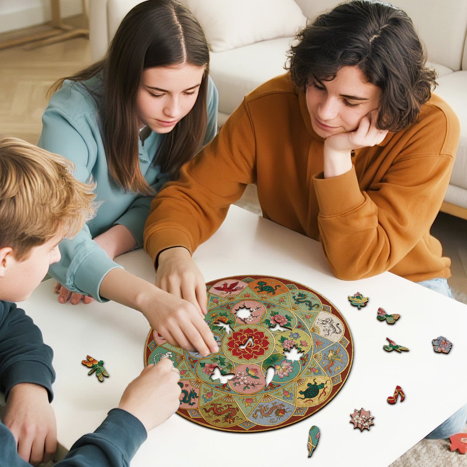 kaayee-auspicious-floral-mandala-holzpuzzle-medium image 7