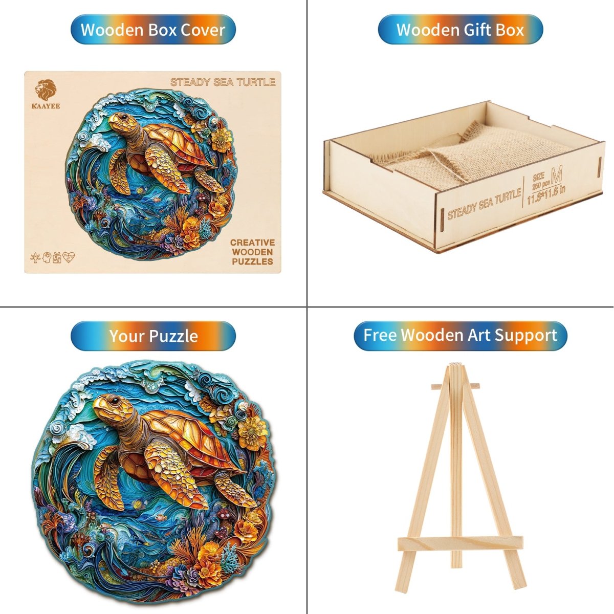 kaayee-wooden-puzzle-steady-sea-turtle-holzpuzzle-medium-meer image 5