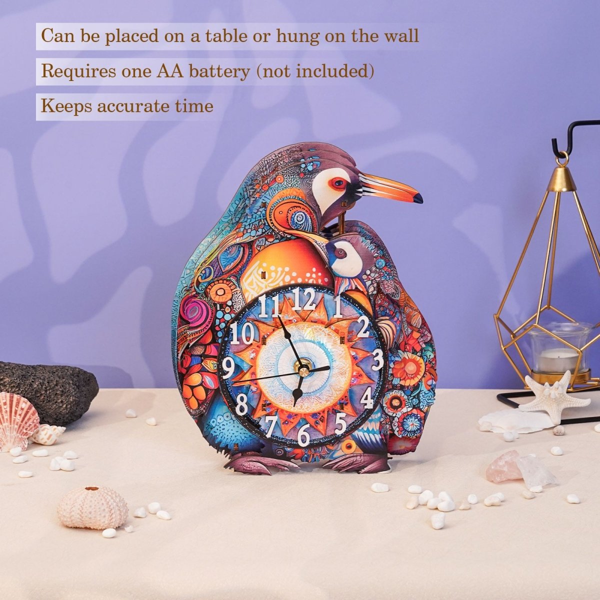 kaayee-clock-kit-penguin-family-holz-puzzleuhr-standard image 5