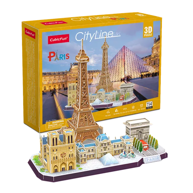 cubicfun-city-line-mc254h-paris-3d-puzzle-skyline image 1