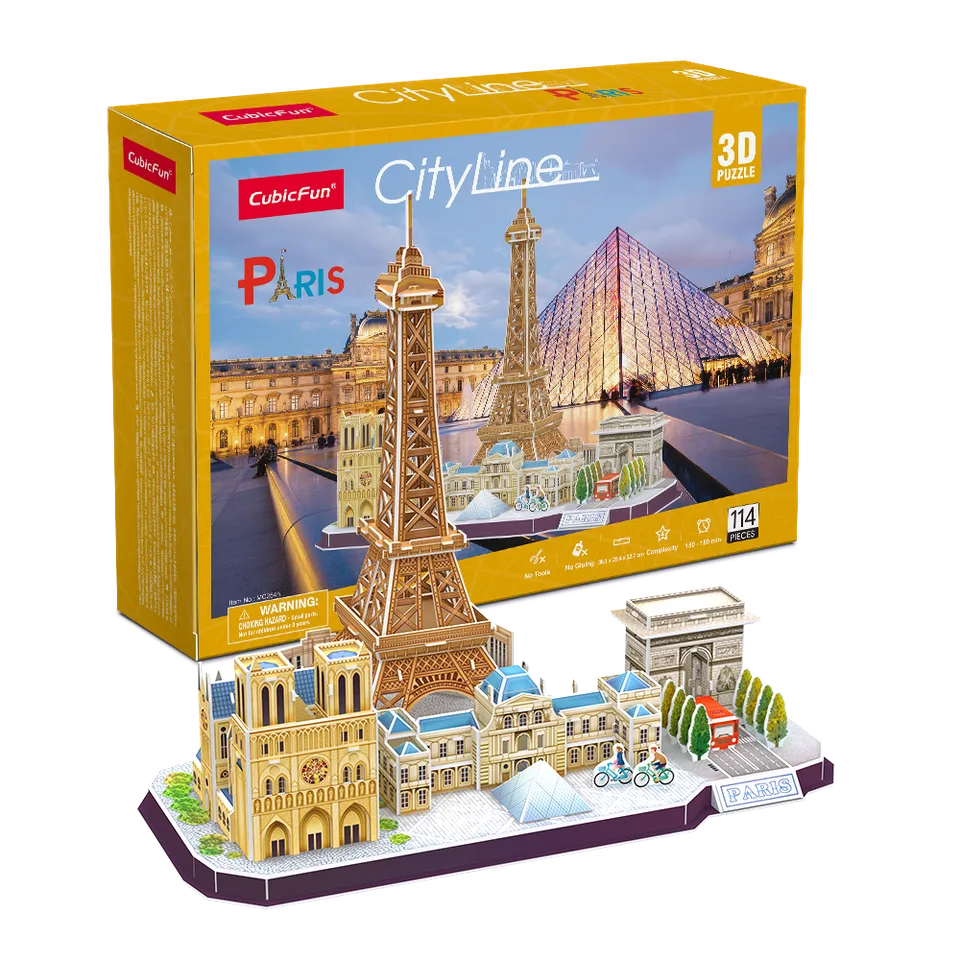 cubicfun-city-line-mc254h-paris-3d-puzzle-skyline image 1