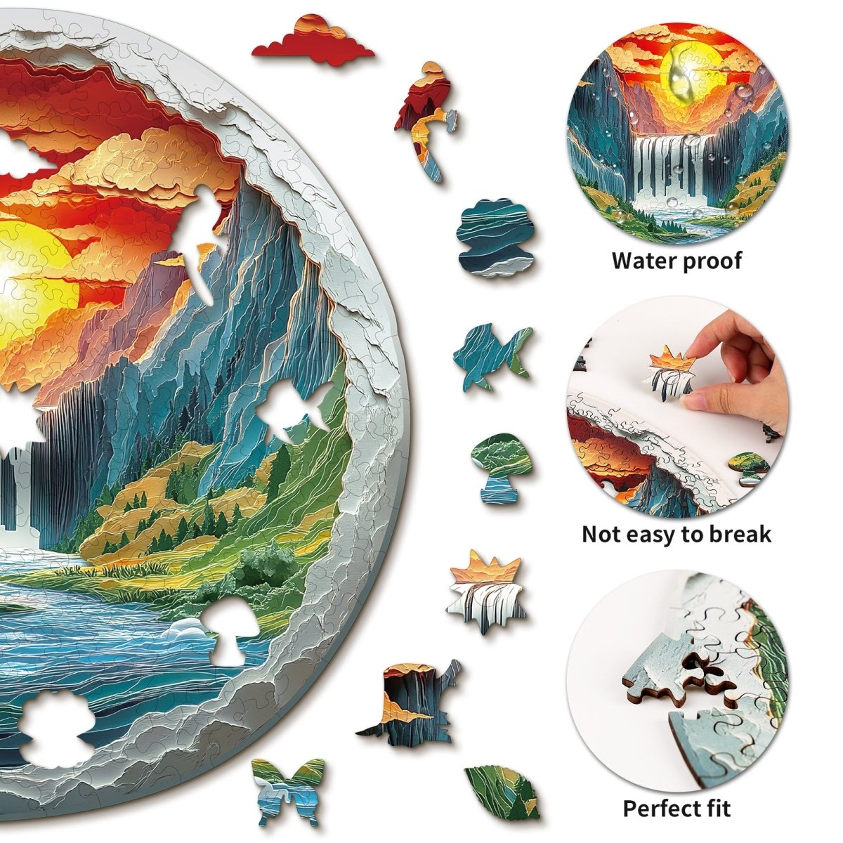 kaayee-wooden-puzzle-holzpuzzle-canyon-waterfall-medium image 2