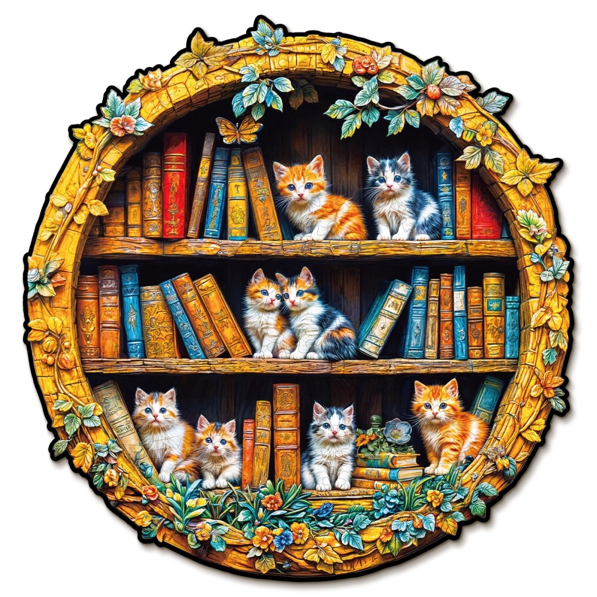 kaayee-3d-readers-paradise-holzpuzzle-medium-katzen image 1
