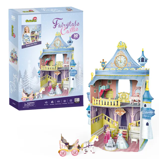 cubic-fun-dollhouse-p809h-fairytale-castle-3d-puzzle-schloss image 1
