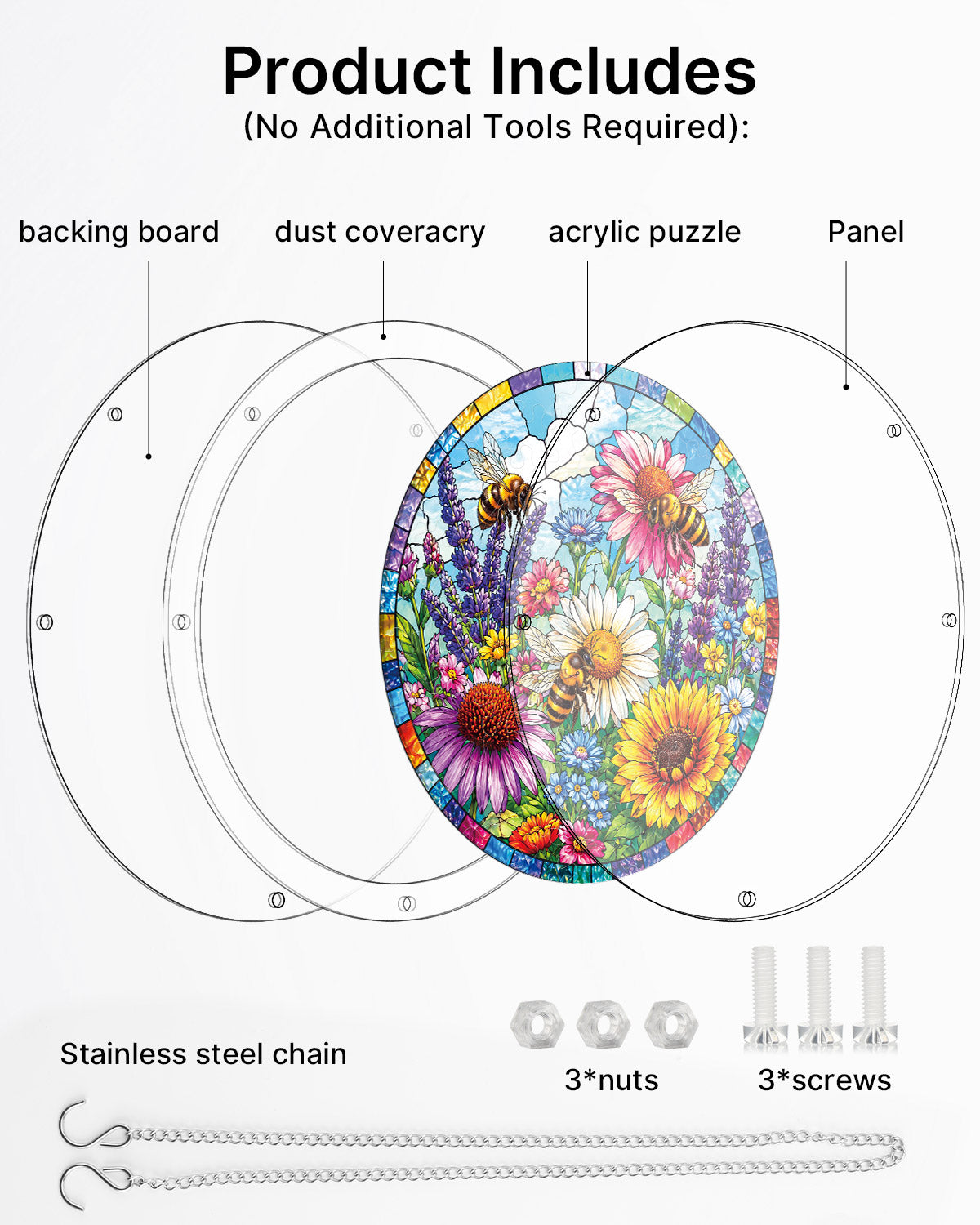 kaayee-suncatcher-puzzle-bee-garden-fensterbild-medium image 6