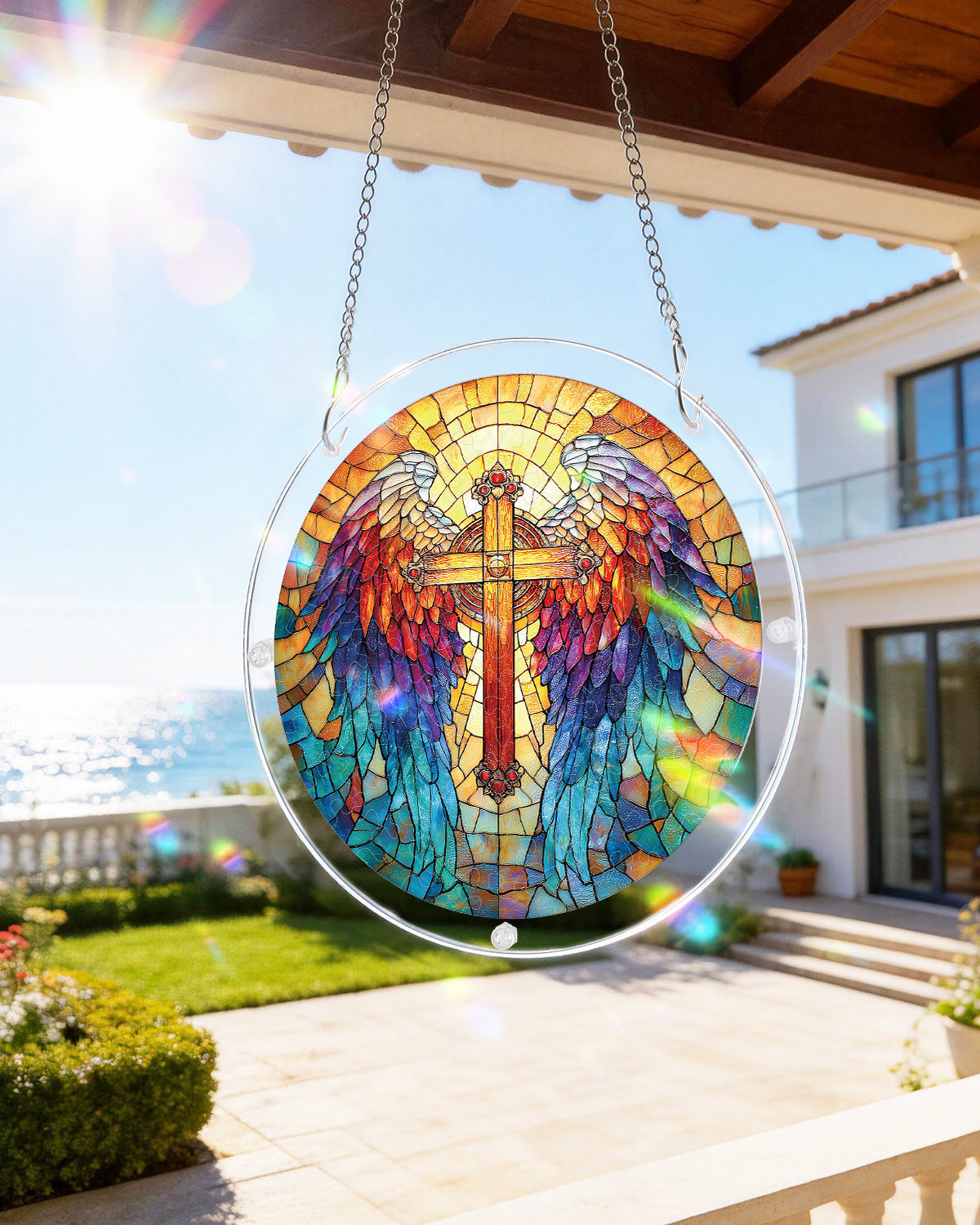 kaayee-suncatcher-rainbow-angel-cross-fensterbild-medium image 6