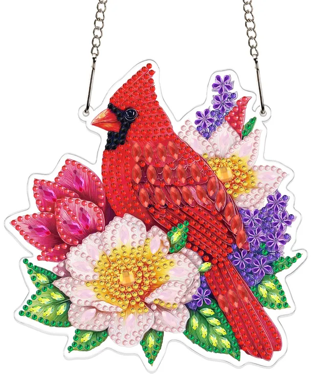 kaayee-suncatcher-puzzle-cardinal-garden-fensterbild-kristall image 1