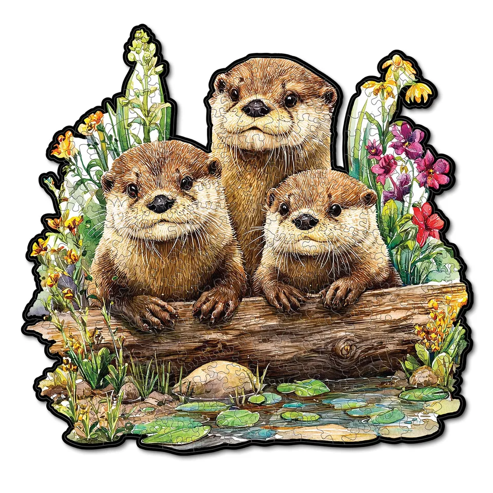 kaayee-wooden-puzzle-otter-friends-holzpuzzle-medium image 1