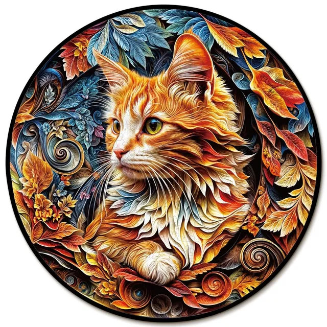 kaayee-wooden-puzzle-gentle-kitten-holzpuzzle-katze image 1