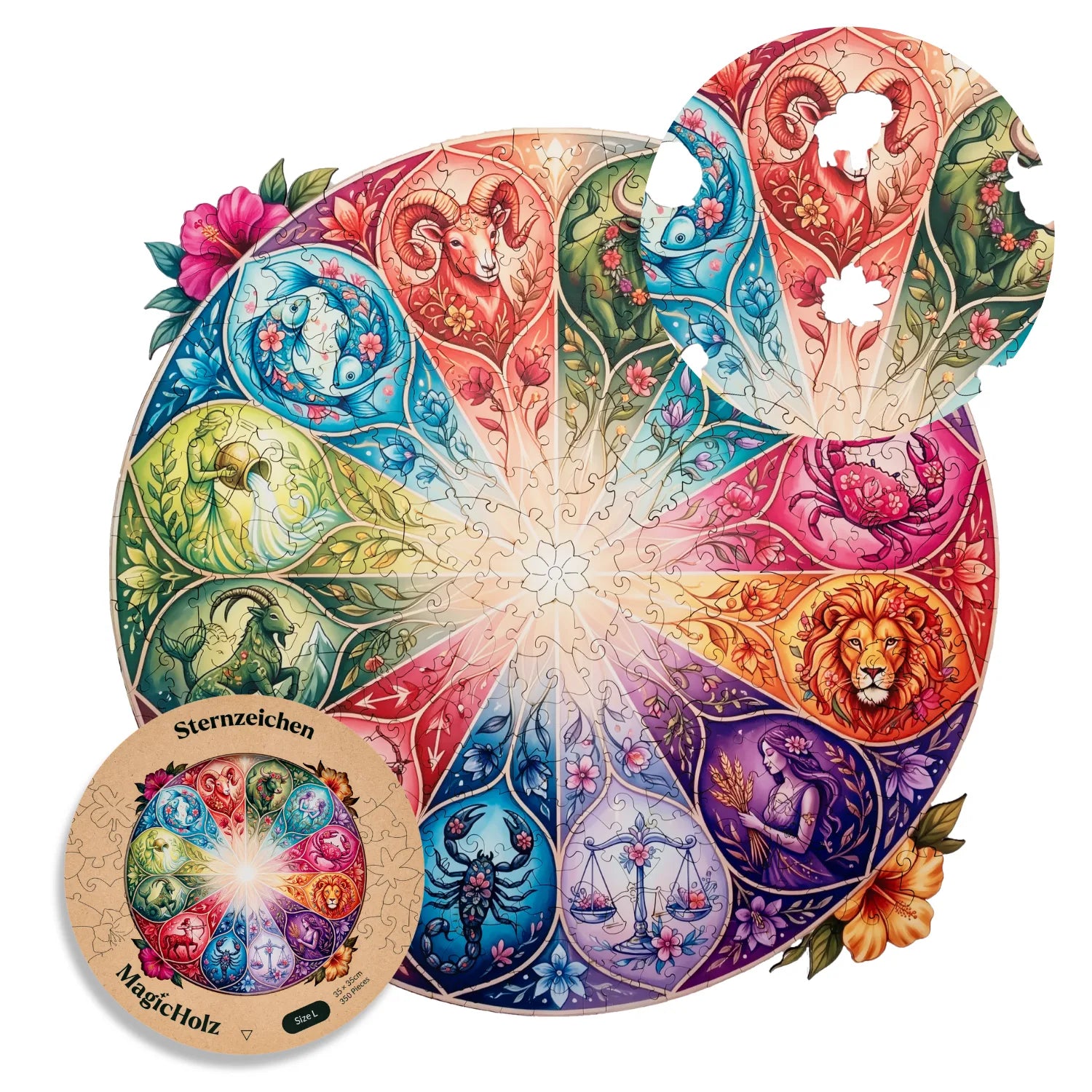 magicholz-holzpuzzle-sternzeichen-mandala-puzzle-350-teile image 7