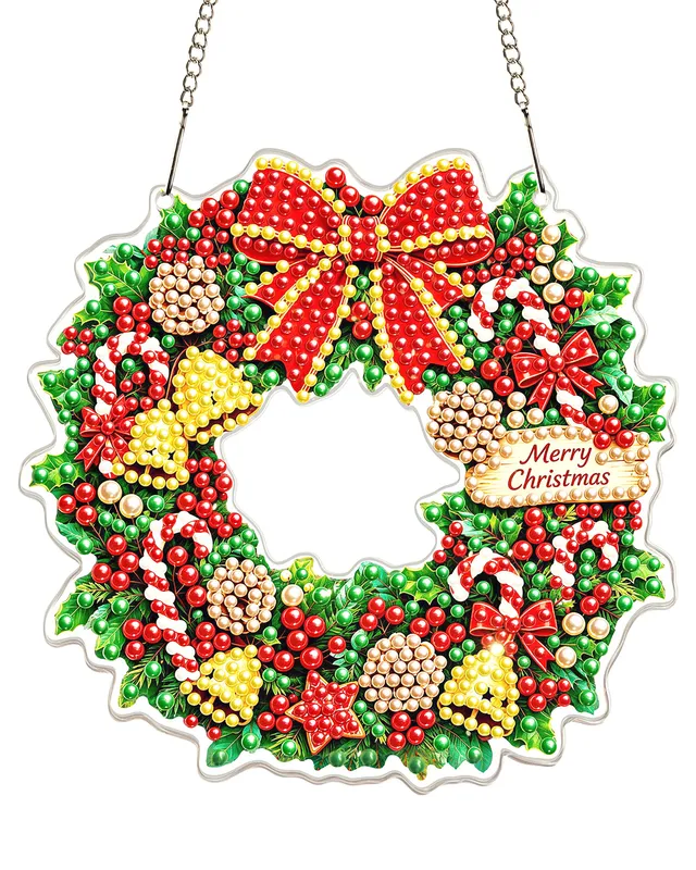 kaayee-suncatcher-christmas-wreath-fensterbild-20-cm image 1