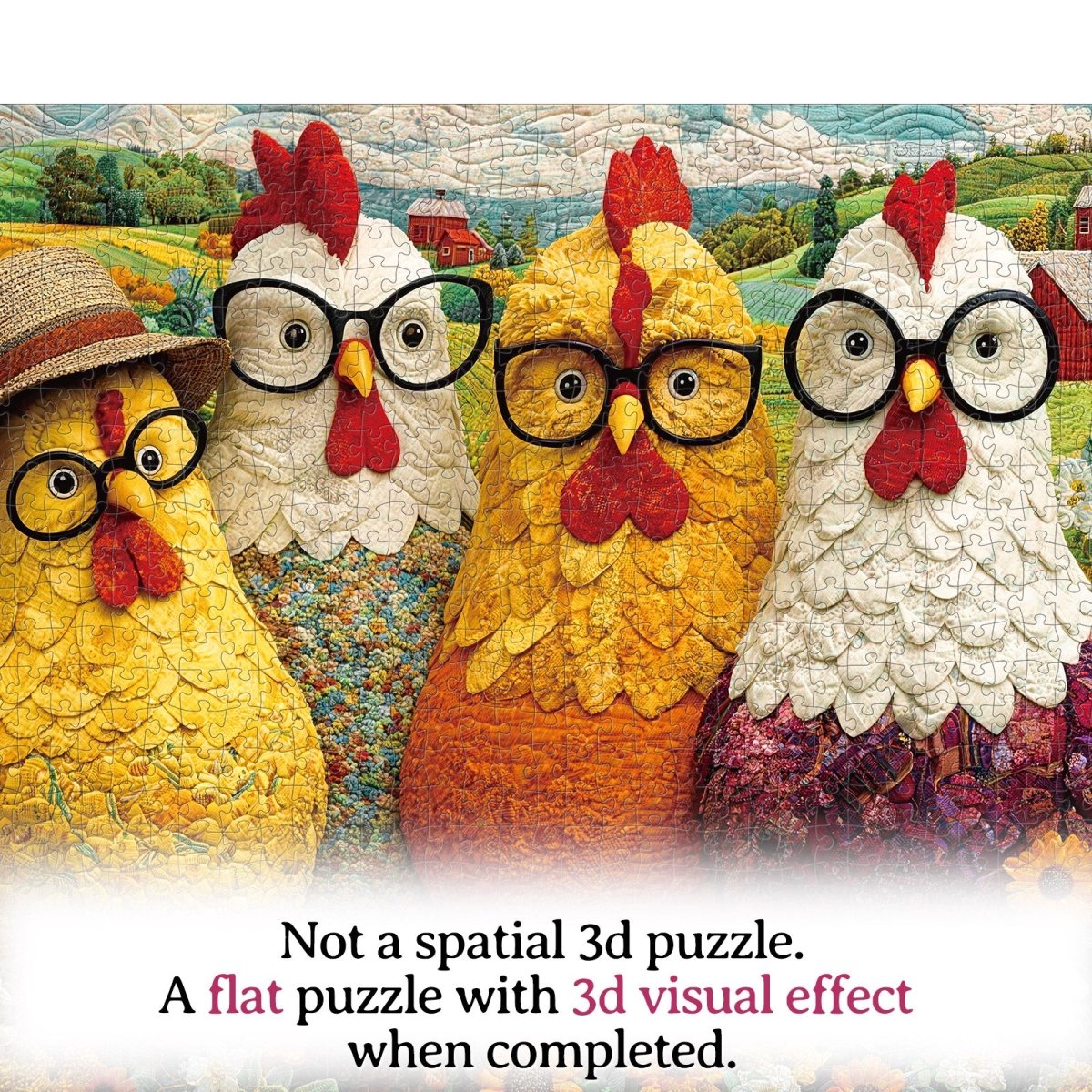 kaayee-the-floral-chicken-club-kartonpuzzle-1000-teile-standard image 5