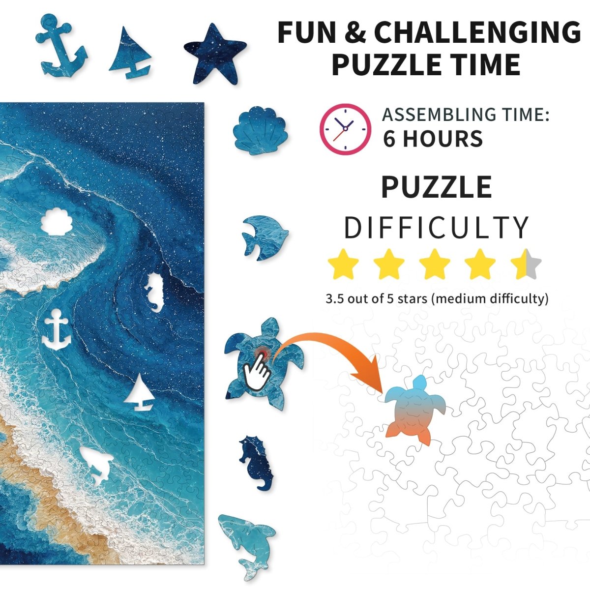 kaayee-wooden-puzzle-ocean-waves-holzpuzzle-medium-welle image 5