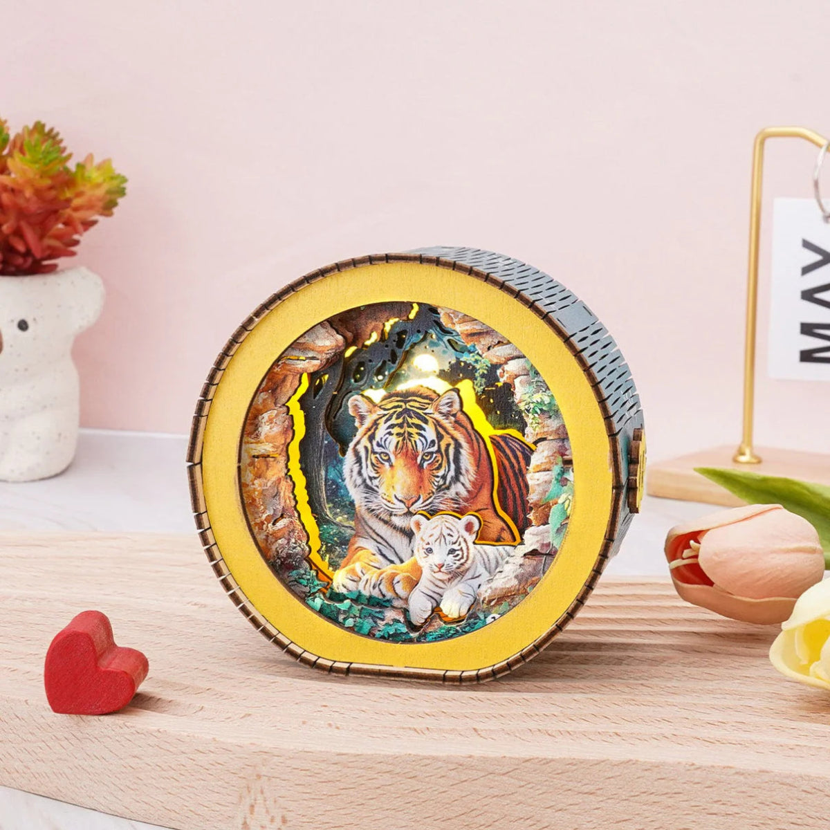 kaayee-night-light-tiger-mutter-nachtlicht-3d-puzzle-holz image 2