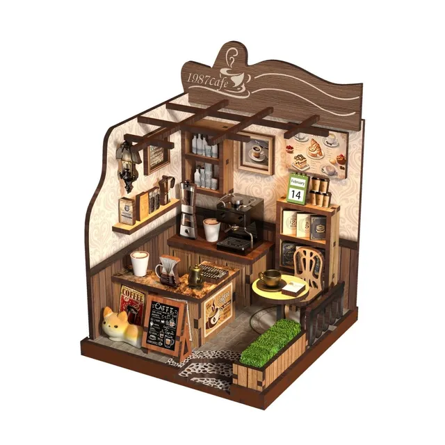 kaayee-miniature-house-rural-coffee-shop-bastelhaus-cafe image 1