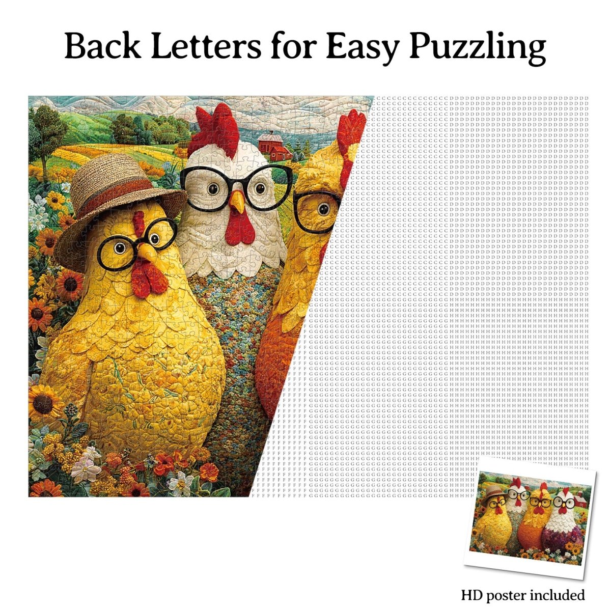kaayee-the-floral-chicken-club-kartonpuzzle-1000-teile-standard image 6