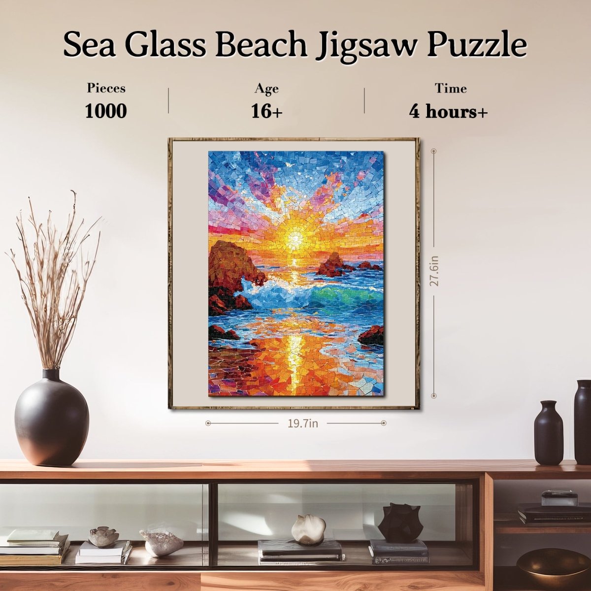 kaayee-cardboard-puzzle-sea-glass-beach-papppuzzle-1000-strand image 7