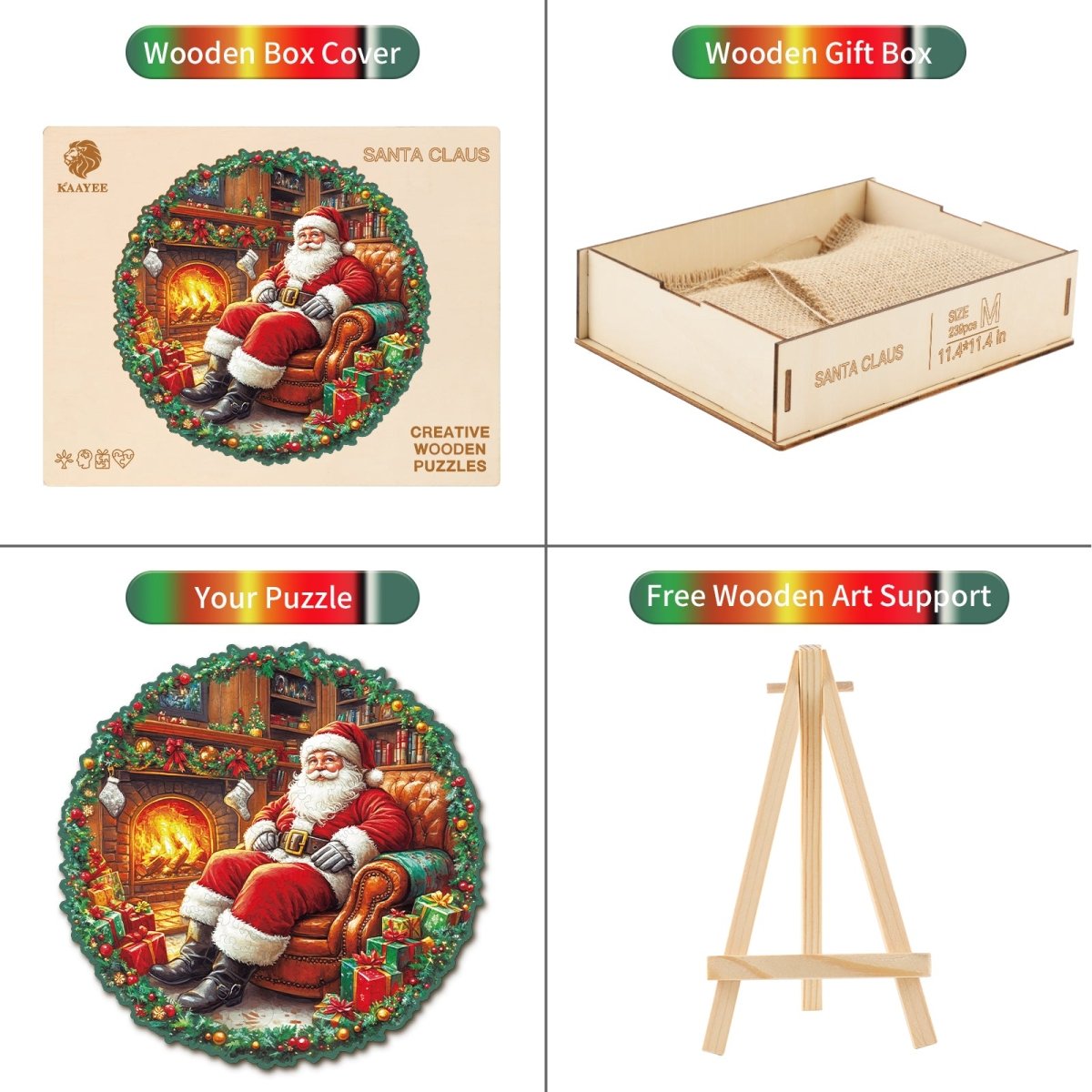 kaayee-santa-claus-holzpuzzle-medium-weihnachten-kamin image 3