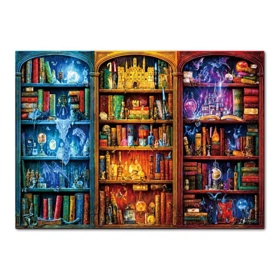 kaayee-cardboard-enchanted-library-puzzle-1000-teile-standard image 1